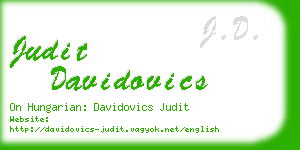 judit davidovics business card